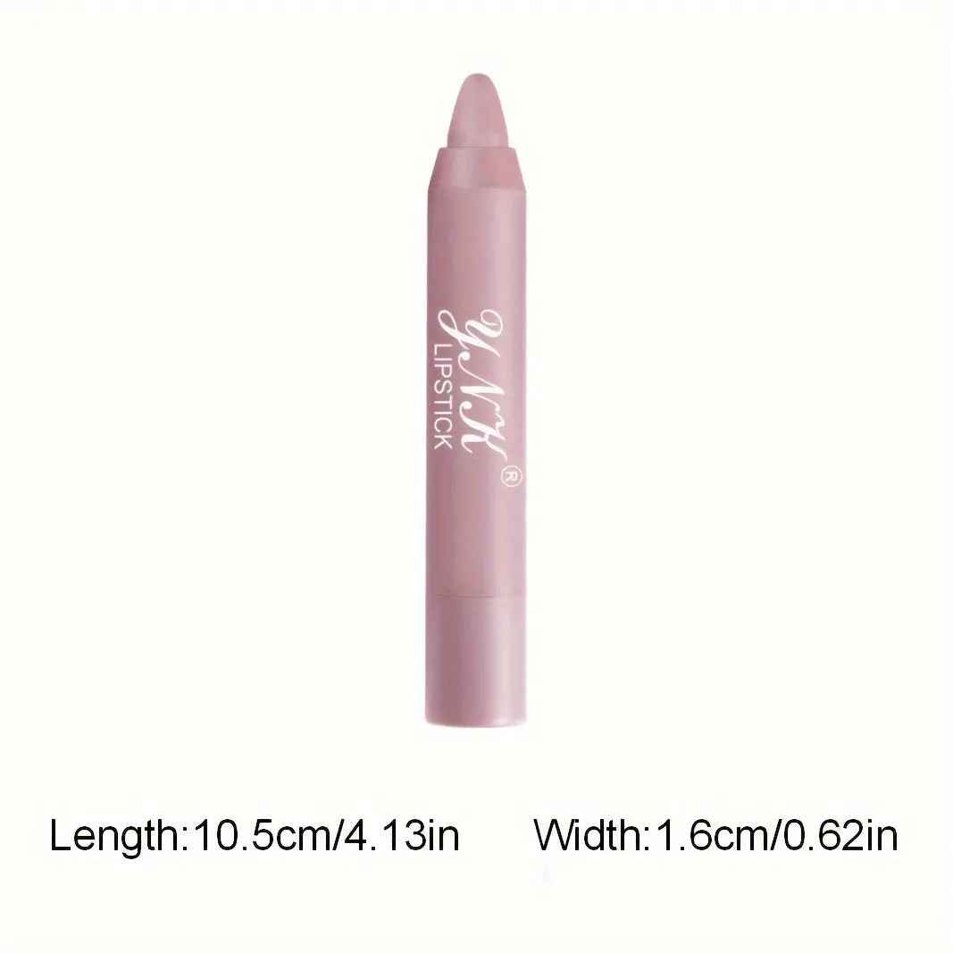 1PC 12Colors Lipsticks Pencil Waterproof Lasting.