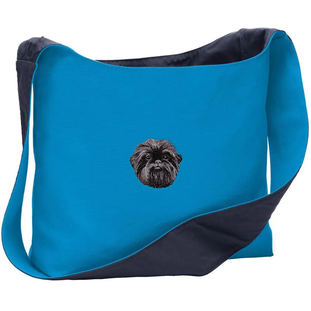 Affenpinscher Embroidered Canvas Sling Bag