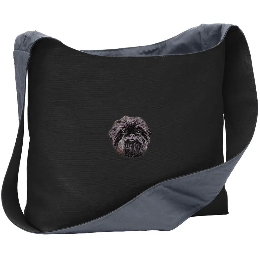 Affenpinscher Embroidered Canvas Sling Bag