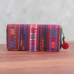 Akha Pride Multicolored Cotton Bifold Wallet Crafted by Thai Artisan