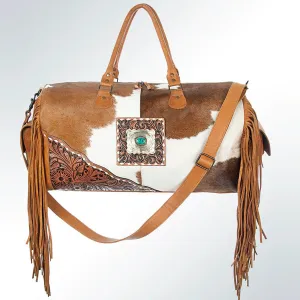 American Darling Cowhide Tooled Duffel Bag