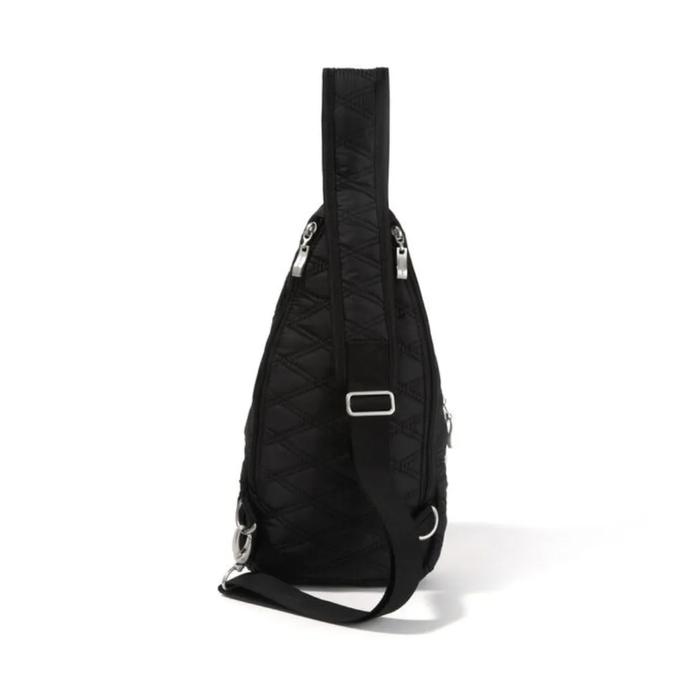 Baggallini Central Park Black Quilt Sling Bag (Women's)