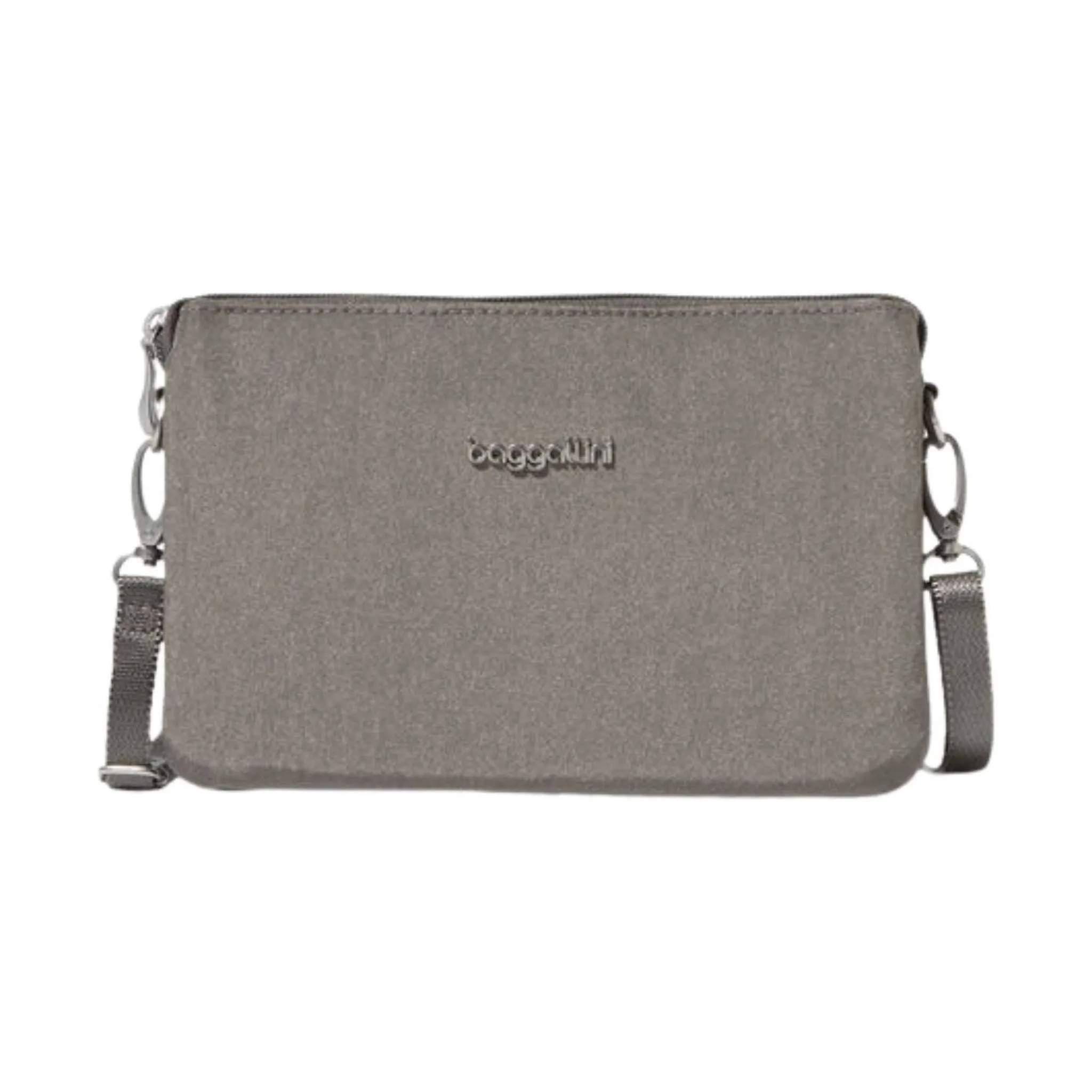 Compact Baggallini Mini Crossbody Bag - Sterling Shimmer Finish