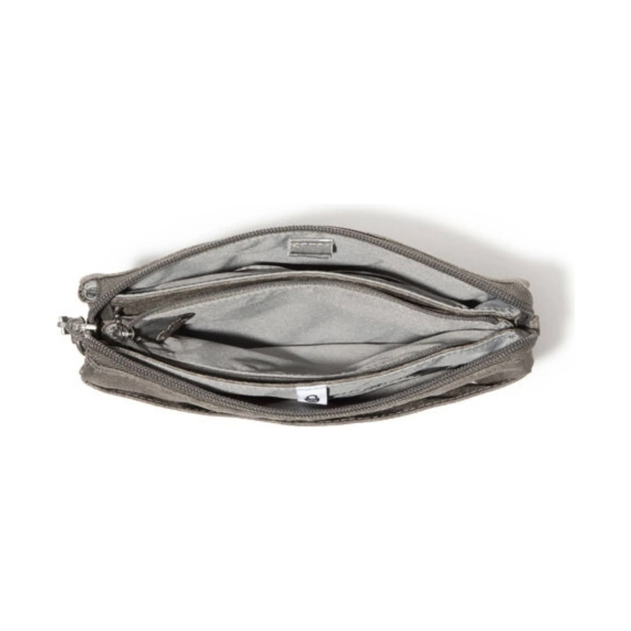 Compact Baggallini Mini Crossbody Bag - Sterling Shimmer Finish