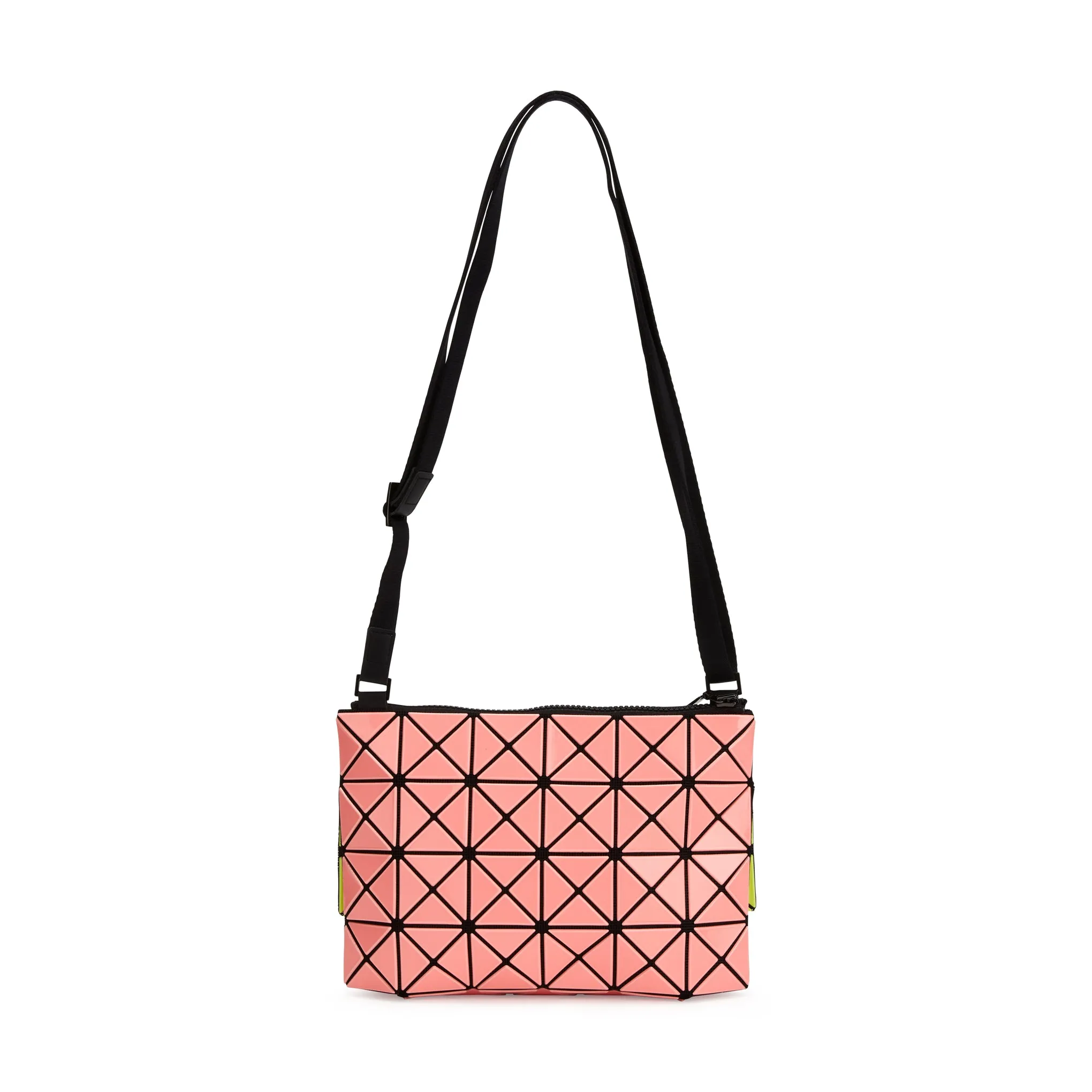 BAO BAO ISSEY MIYAKE Prism Kangaroo Crossbody Bag - Lime/ Coral Pink