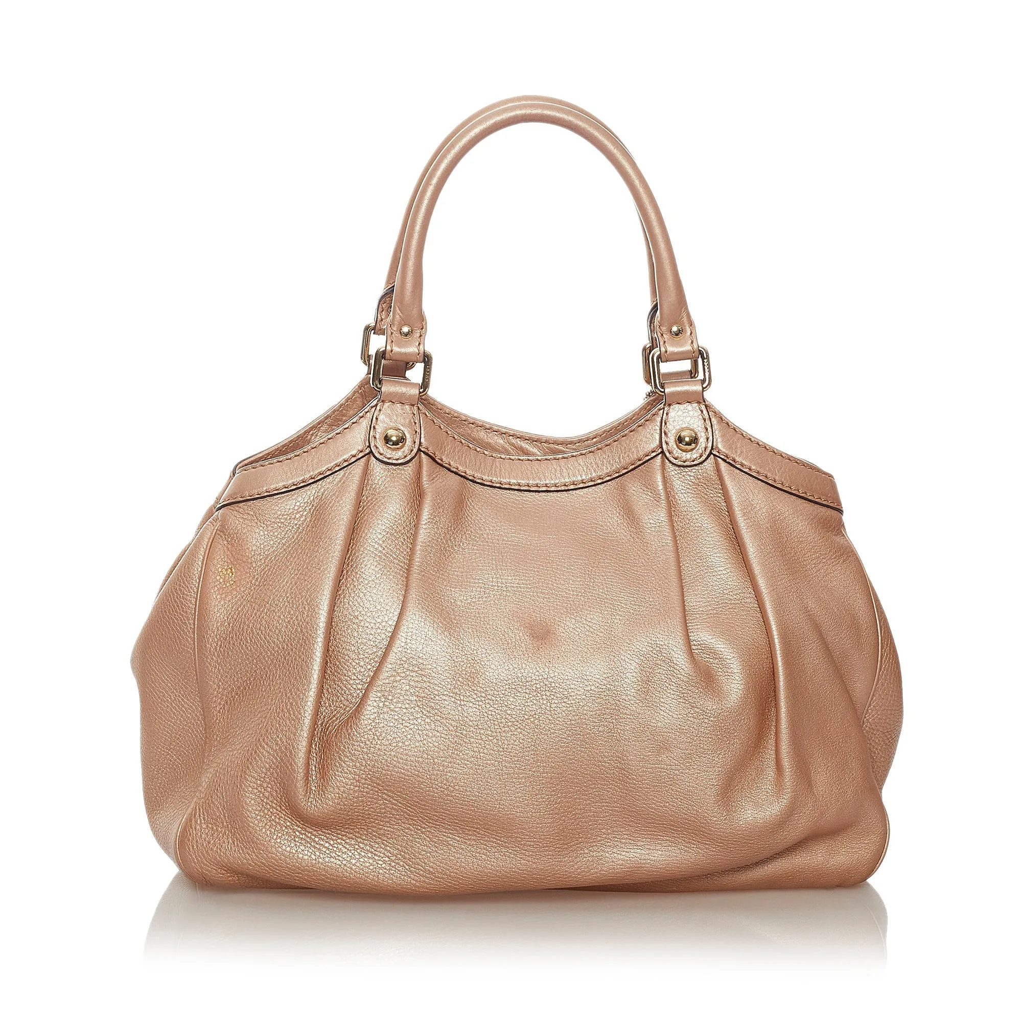 Beige Gucci Sukey Leather Tote Bag