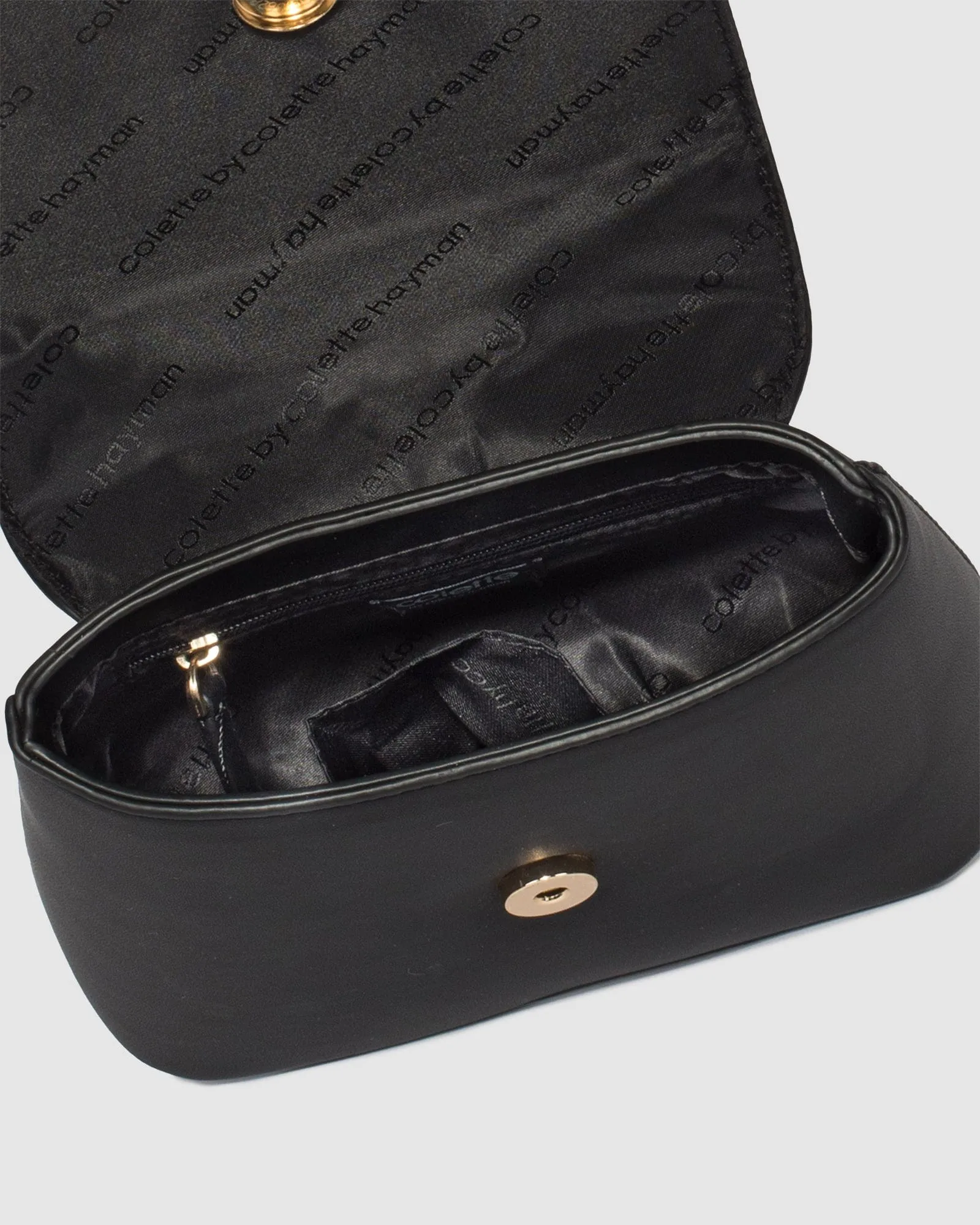 Black Ashy Pearl Handle Mini Bag