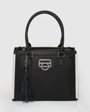 Black Fabiana Tassel Tech Tote Bag