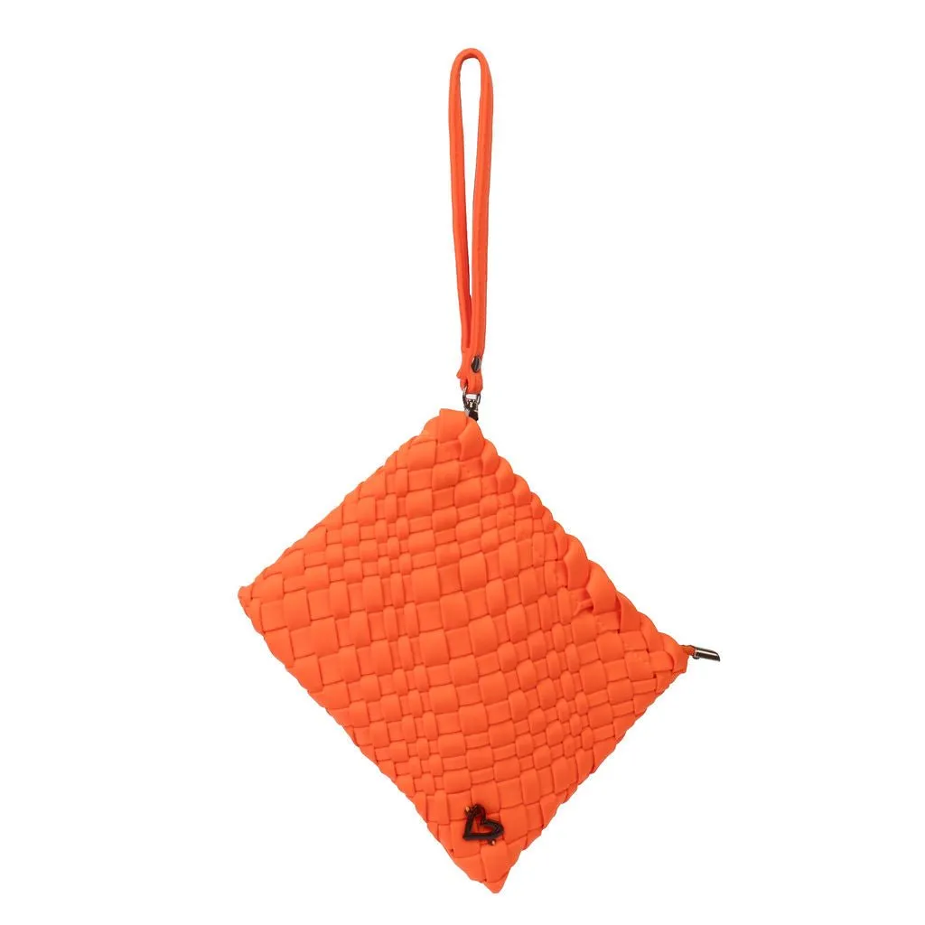 Brandon Small Woven Tote - Orange