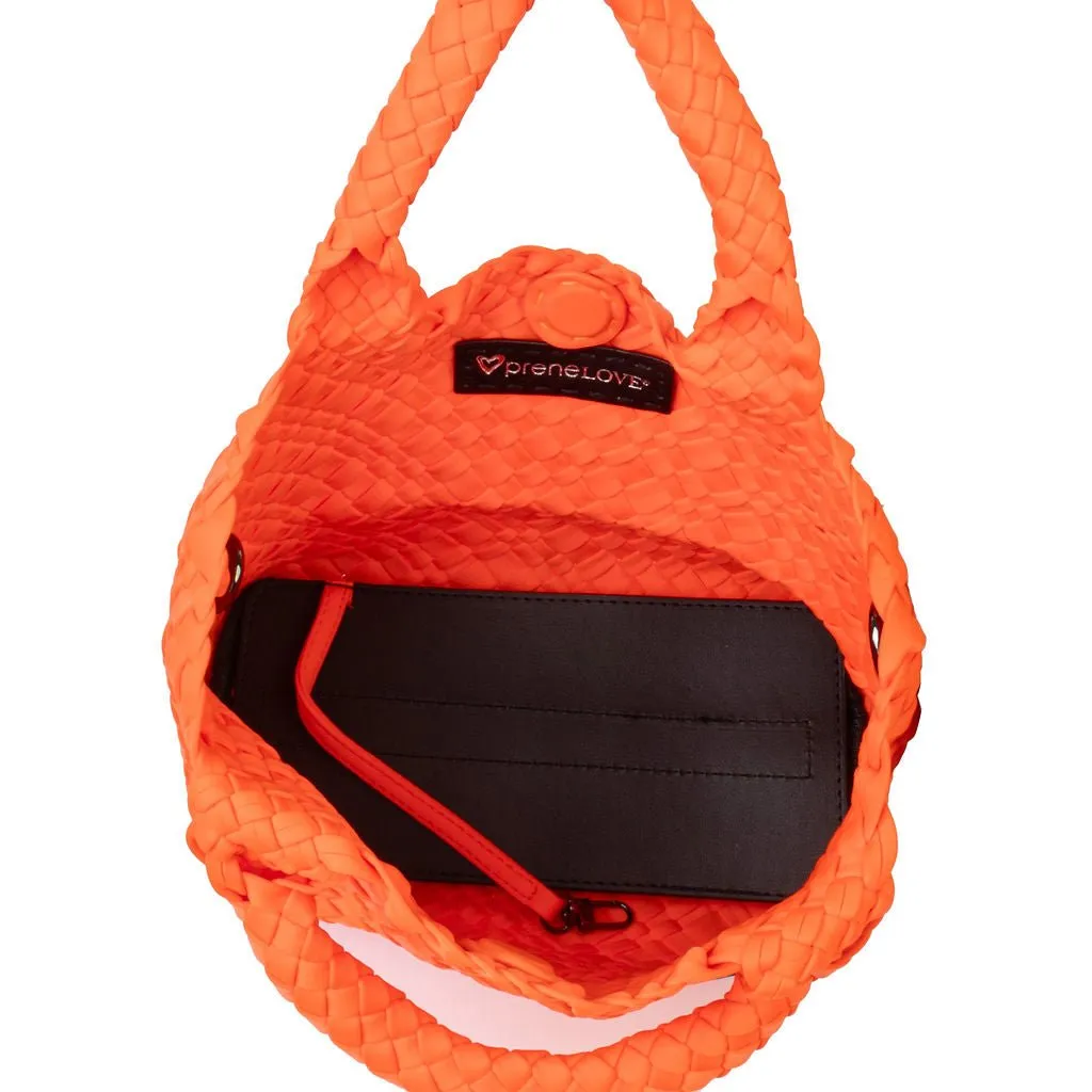 Brandon Small Woven Tote - Orange