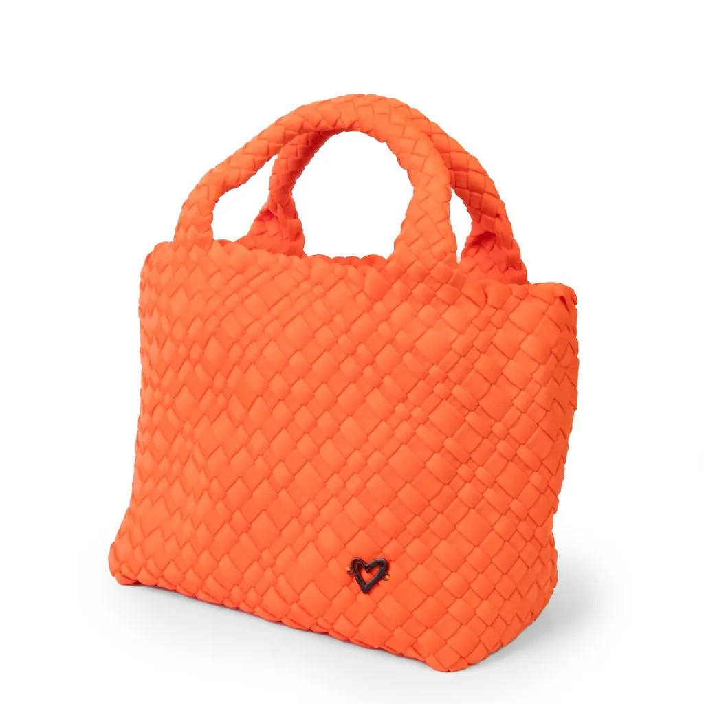 Brandon Small Woven Tote - Orange