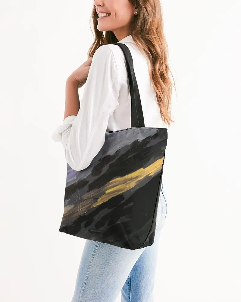 Canvas Zip Tote, Custom Design Apparel - Earth Tones