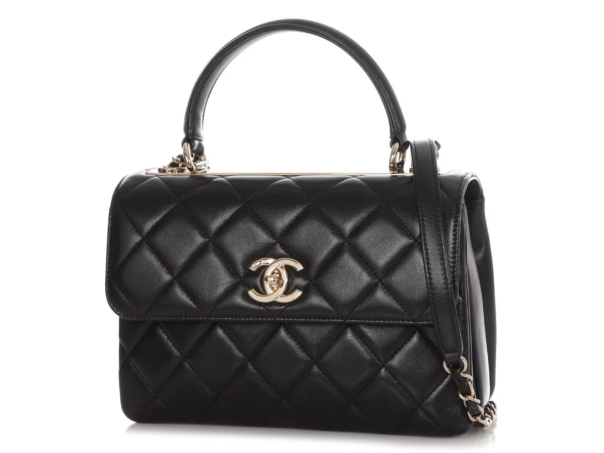 Chanel Medium Black Quilted Lambskin Trendy CC Flap