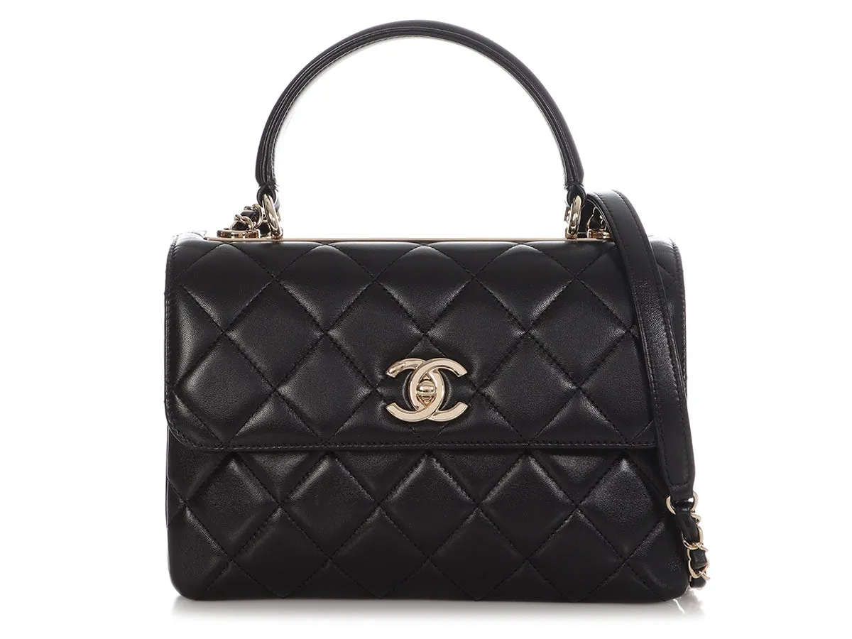 Chanel Medium Black Quilted Lambskin Trendy CC Flap