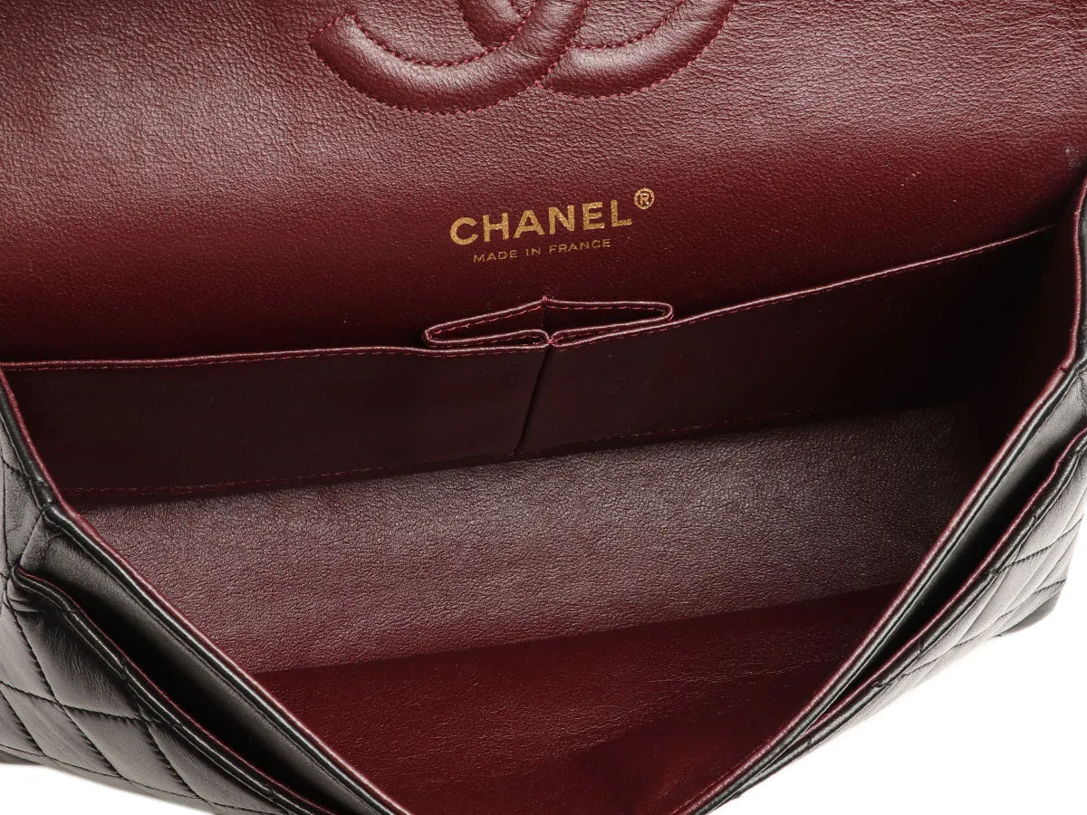 Chanel Medium/Large Black Quilted Lambskin Classic Double Flap Handbag - Timeless Elegance and Luxury