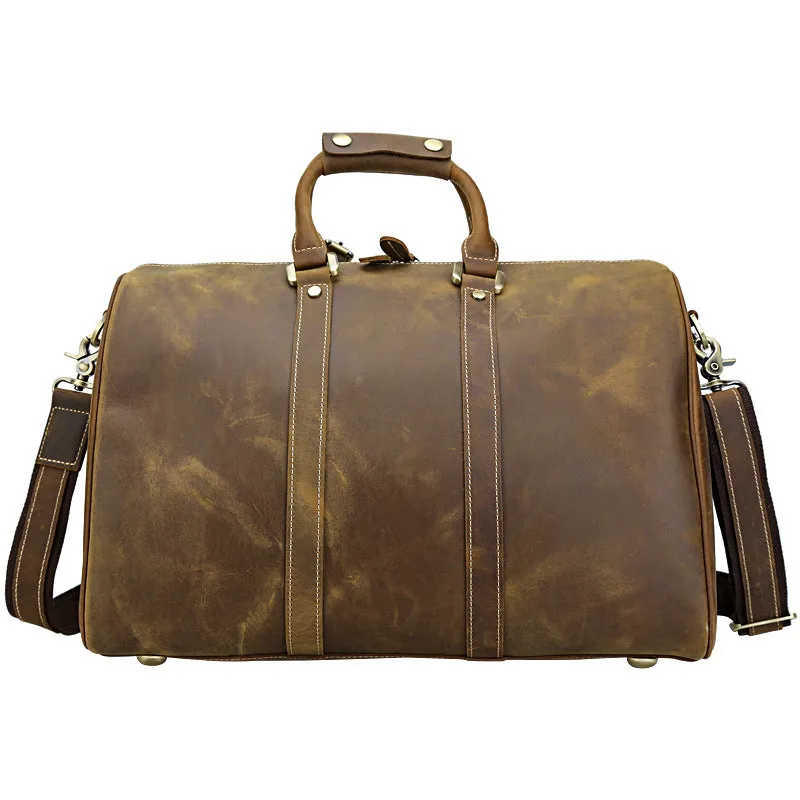 Christmas Gifts Leather Duffle Bag Large Travel Bag Weekender Bag Holdall Overnight Duffel Bag