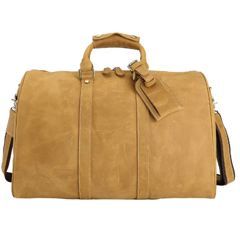 Christmas Gifts Leather Duffle Bag Large Travel Bag Weekender Bag Holdall Overnight Duffel Bag