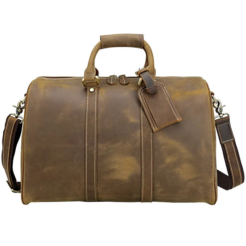 Christmas Gifts Leather Duffle Bag Large Travel Bag Weekender Bag Holdall Overnight Duffel Bag