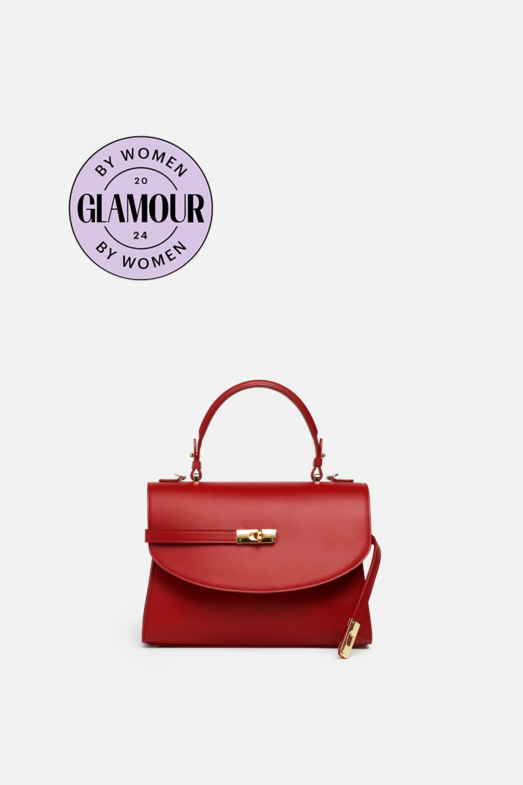 Classic New Yorker Bag in SoHo Red - Gold Hardware