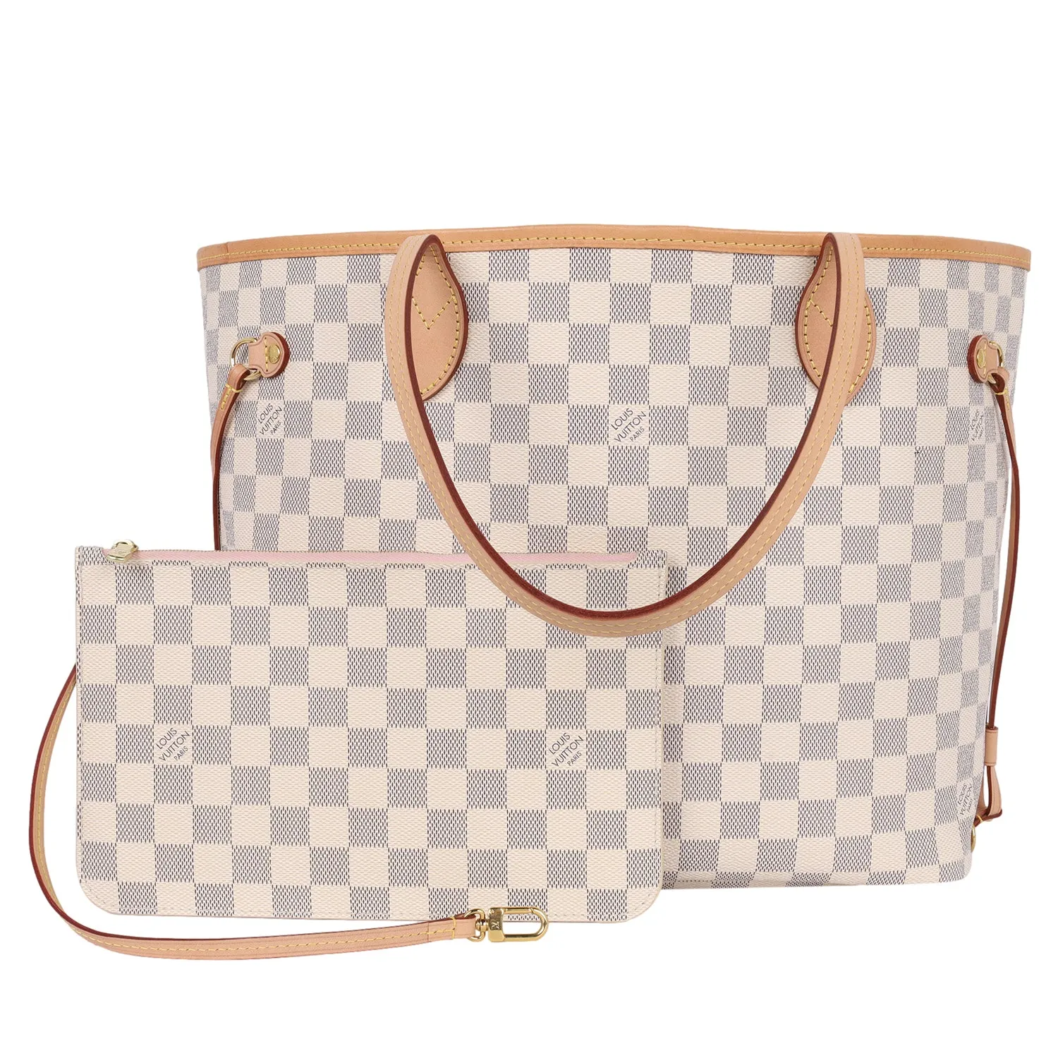 Damier Azur Canvas Neverfull MM Tote (Authentic Pre-owned)