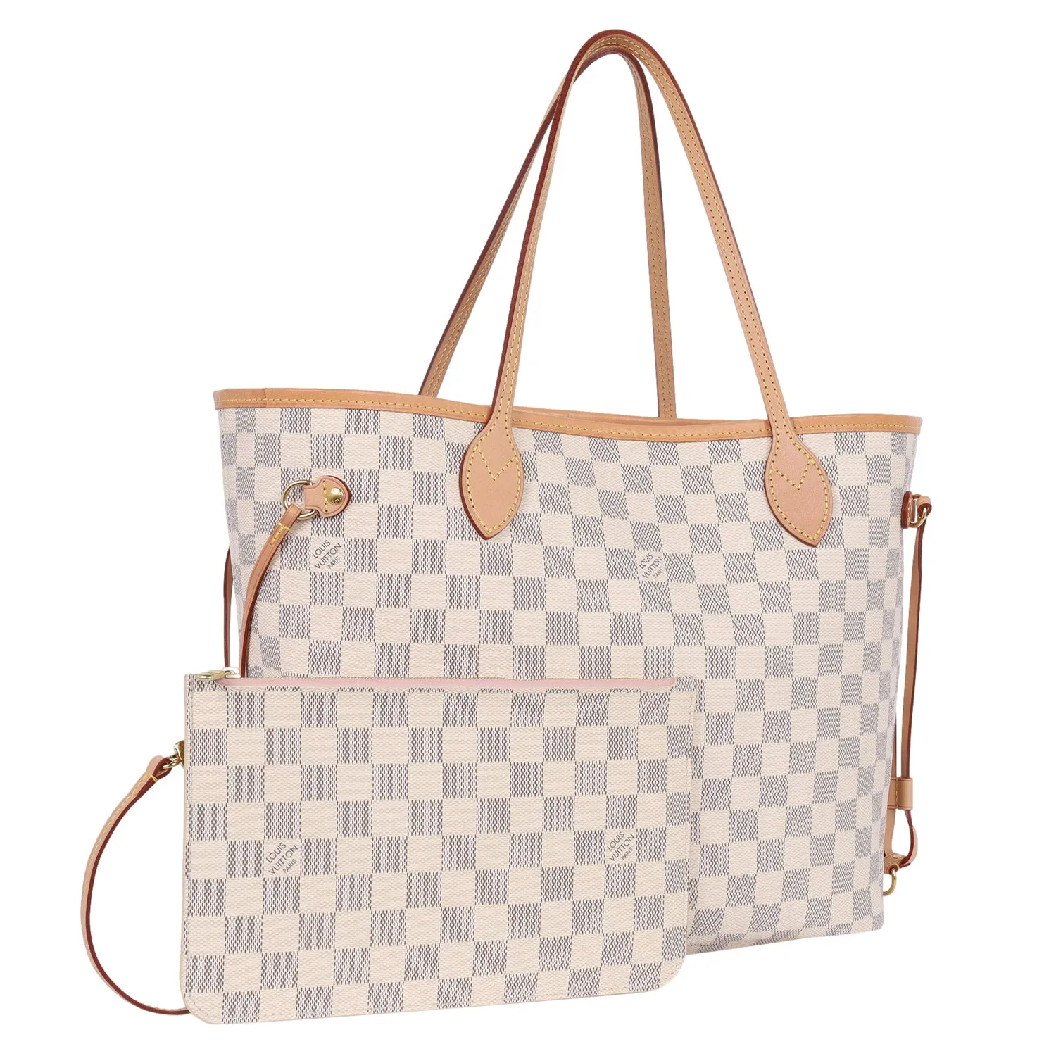 Damier Azur Canvas Neverfull MM Tote (Authentic Pre-owned)