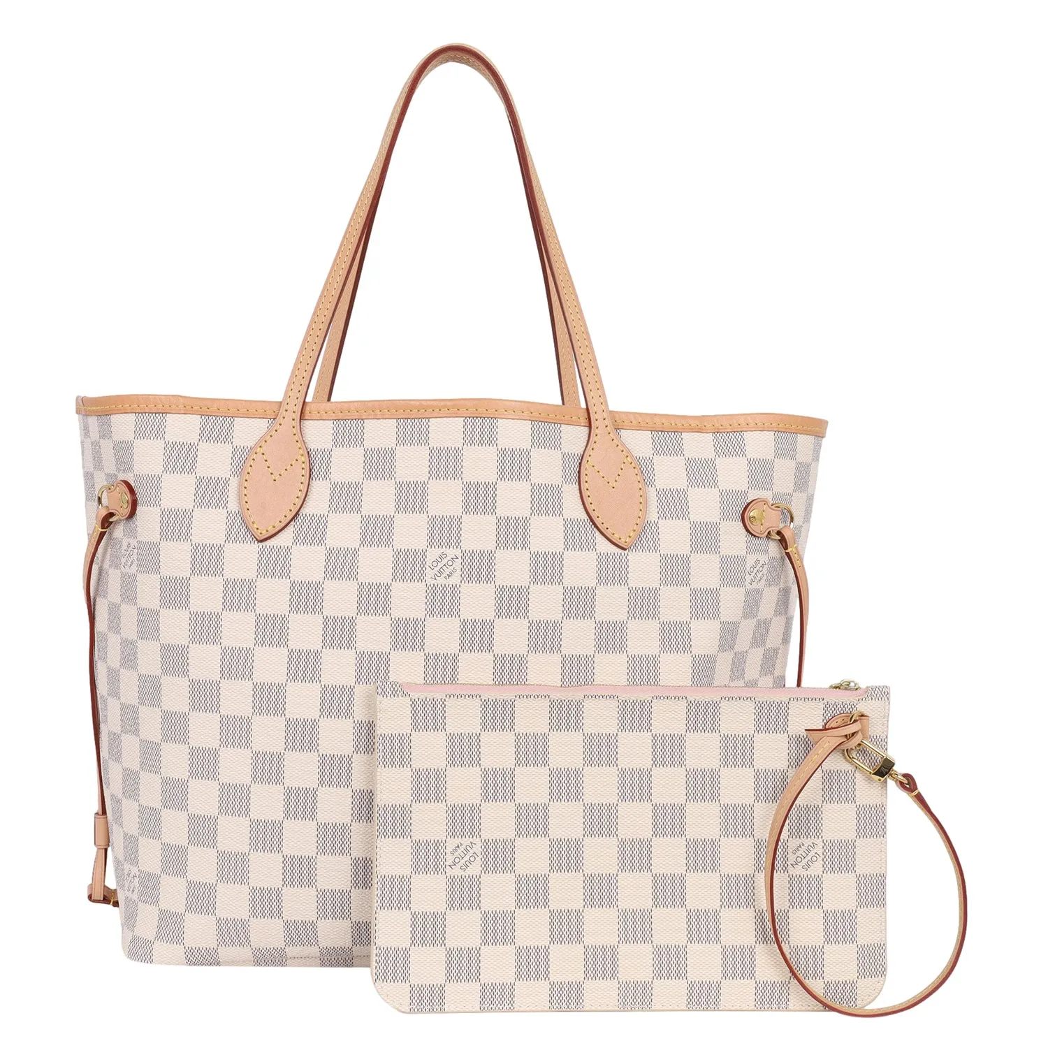 Damier Azur Canvas Neverfull MM Tote (Authentic Pre-owned)