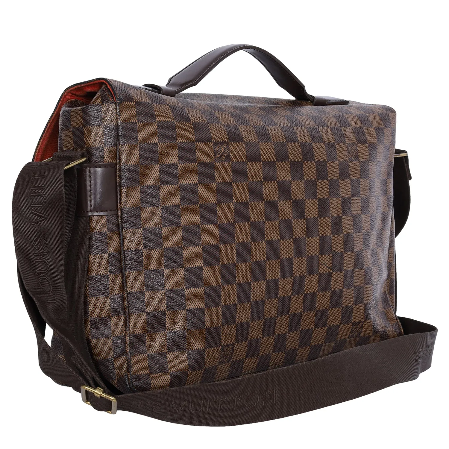 Damier Ebene Leather Broadway Messenger Bag (Authentic Pre-owned)