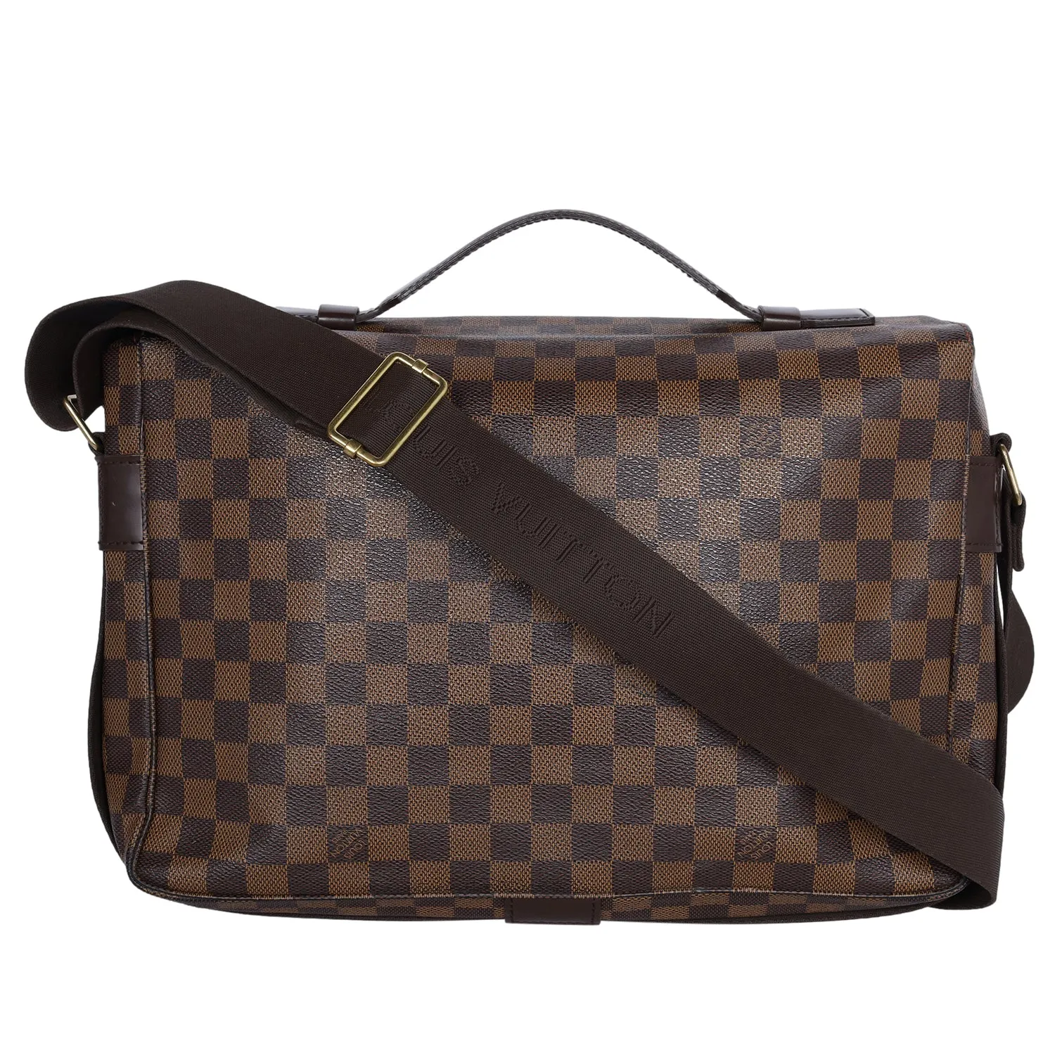 Damier Ebene Leather Broadway Messenger Bag (Authentic Pre-owned)