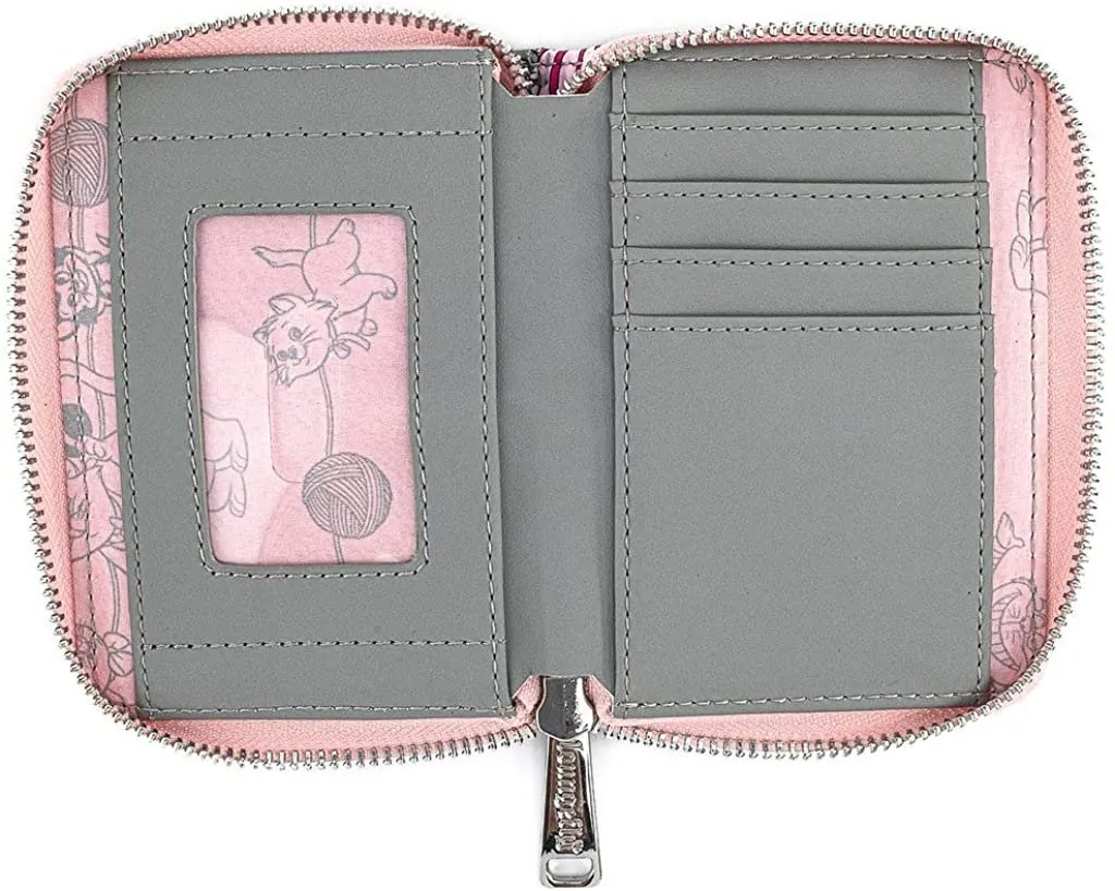 Disney Cats Allover Print Zip-Around Wallet