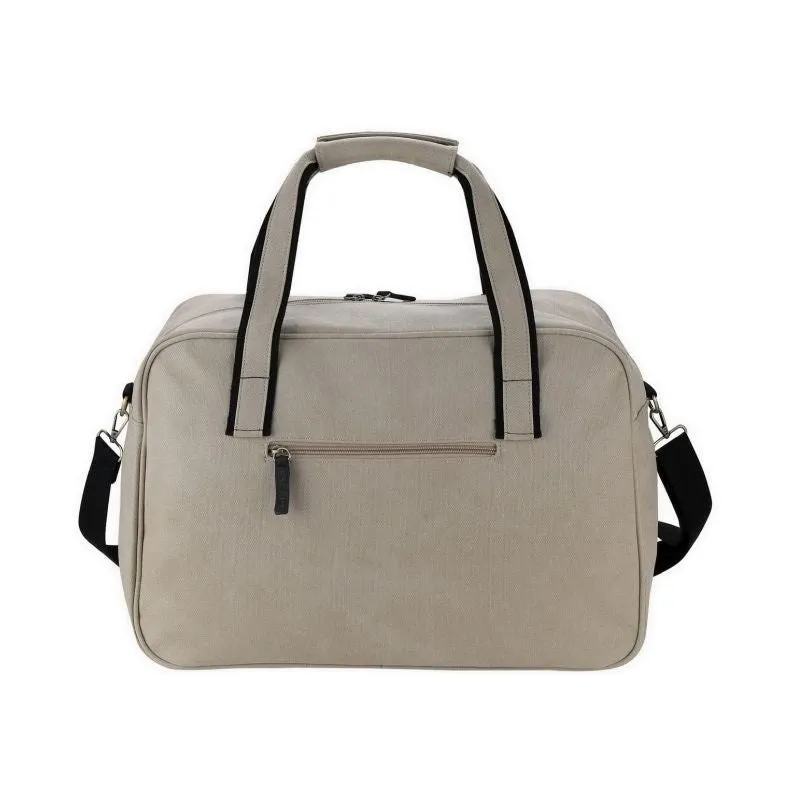 Escape Classic Canvas Weekender Travel Bag | Taupe With Black Trim