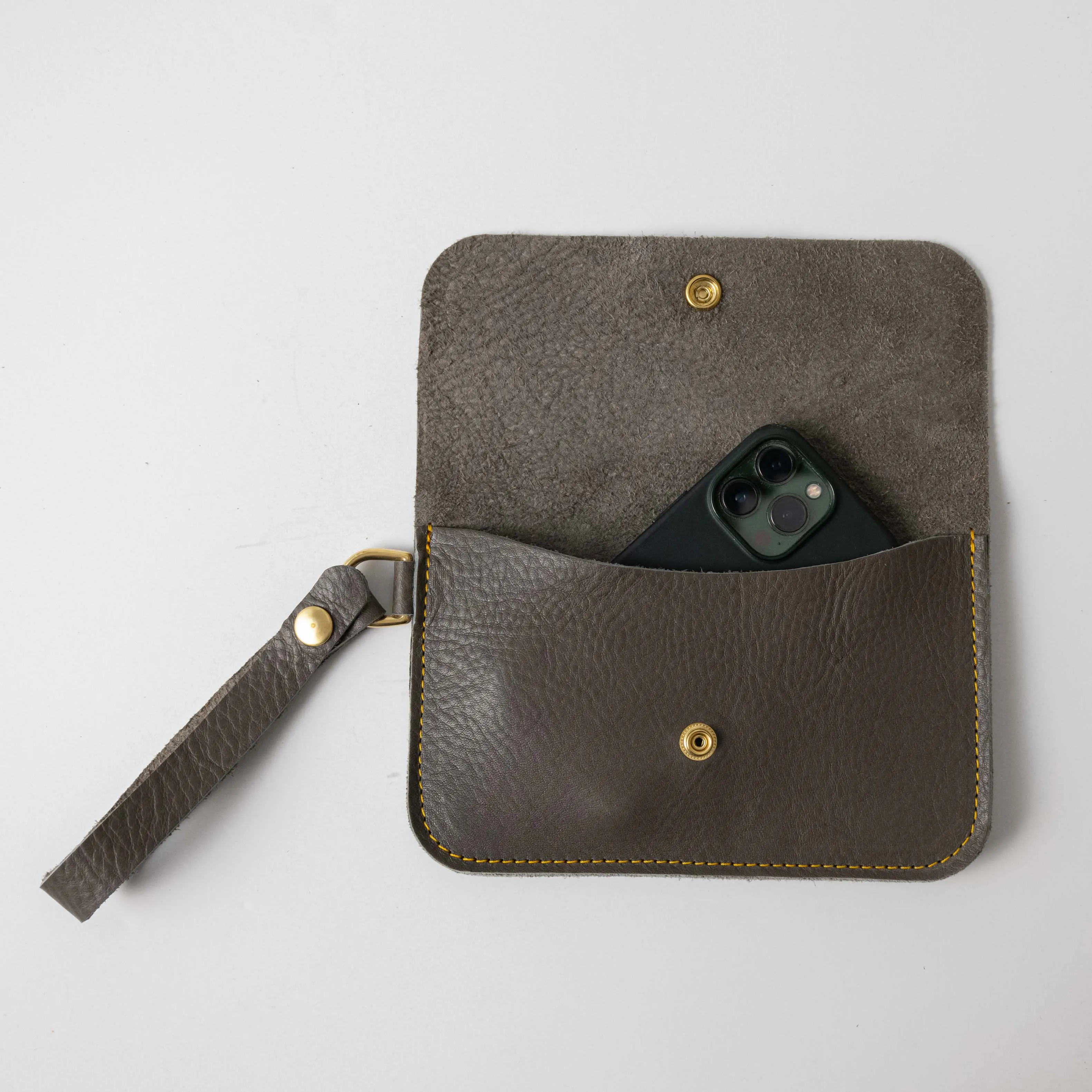 Grey Cypress Wristlet Clutch