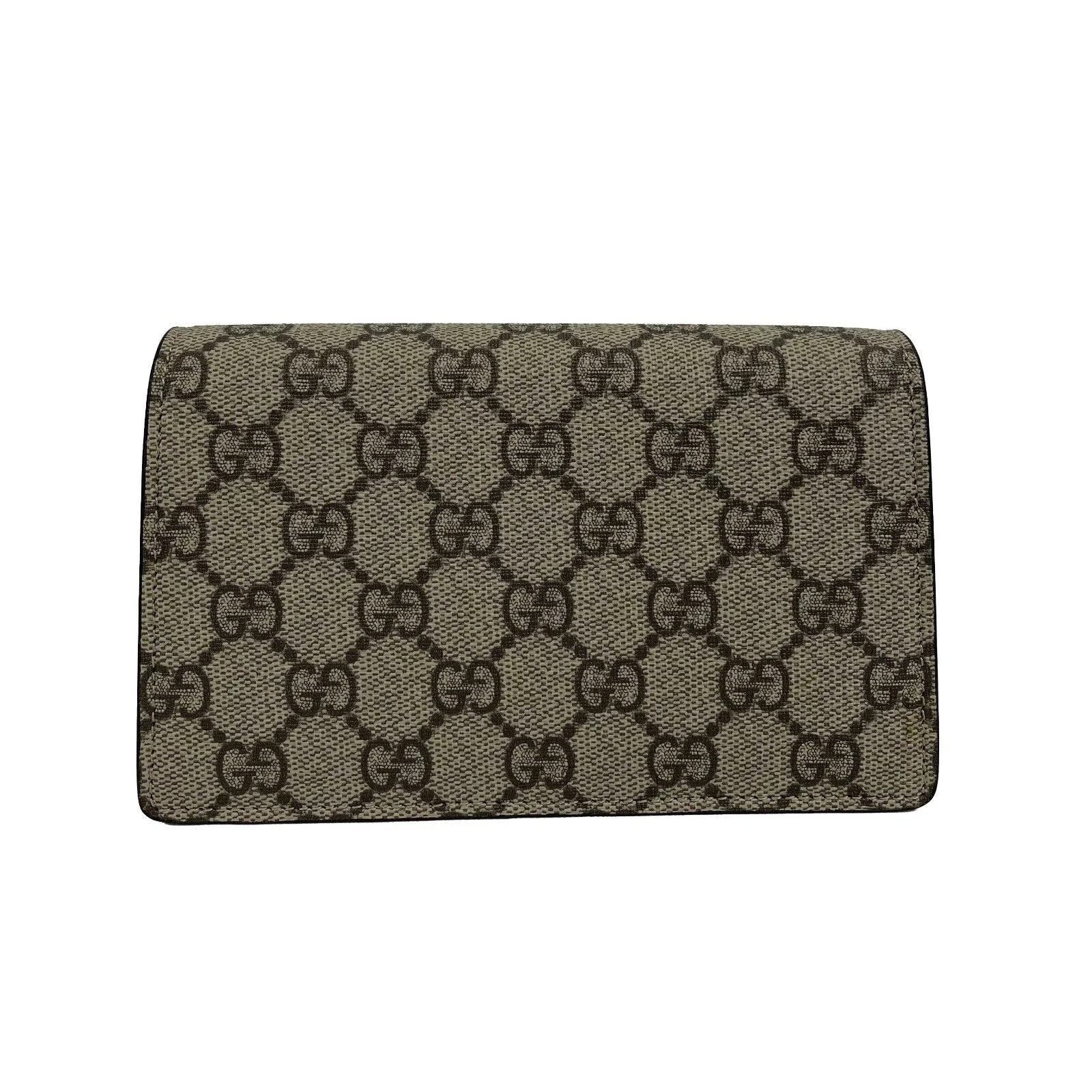 Gucci - Dionysus GG Supreme Super Mini Bag - Brown / Silver Chain Crossbody