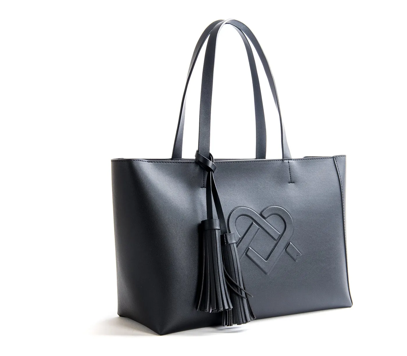 Gunas New York Tippi Black Vegan Leather Tote Bag