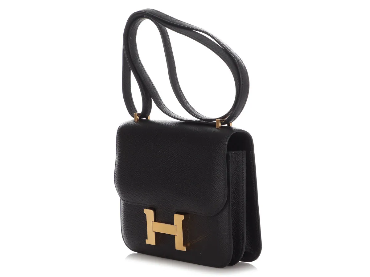 Hermès Black Epsom Constance 18