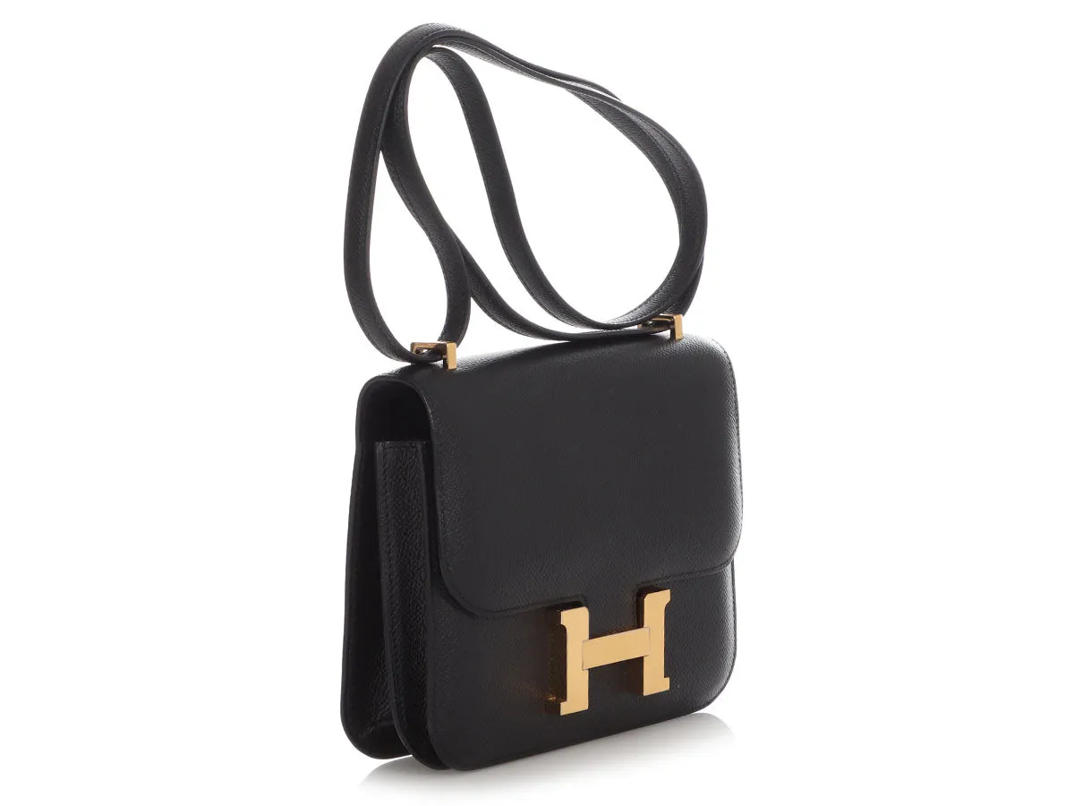 Hermès Black Epsom Constance 18