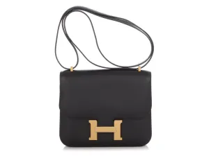 Hermès Black Epsom Constance 18