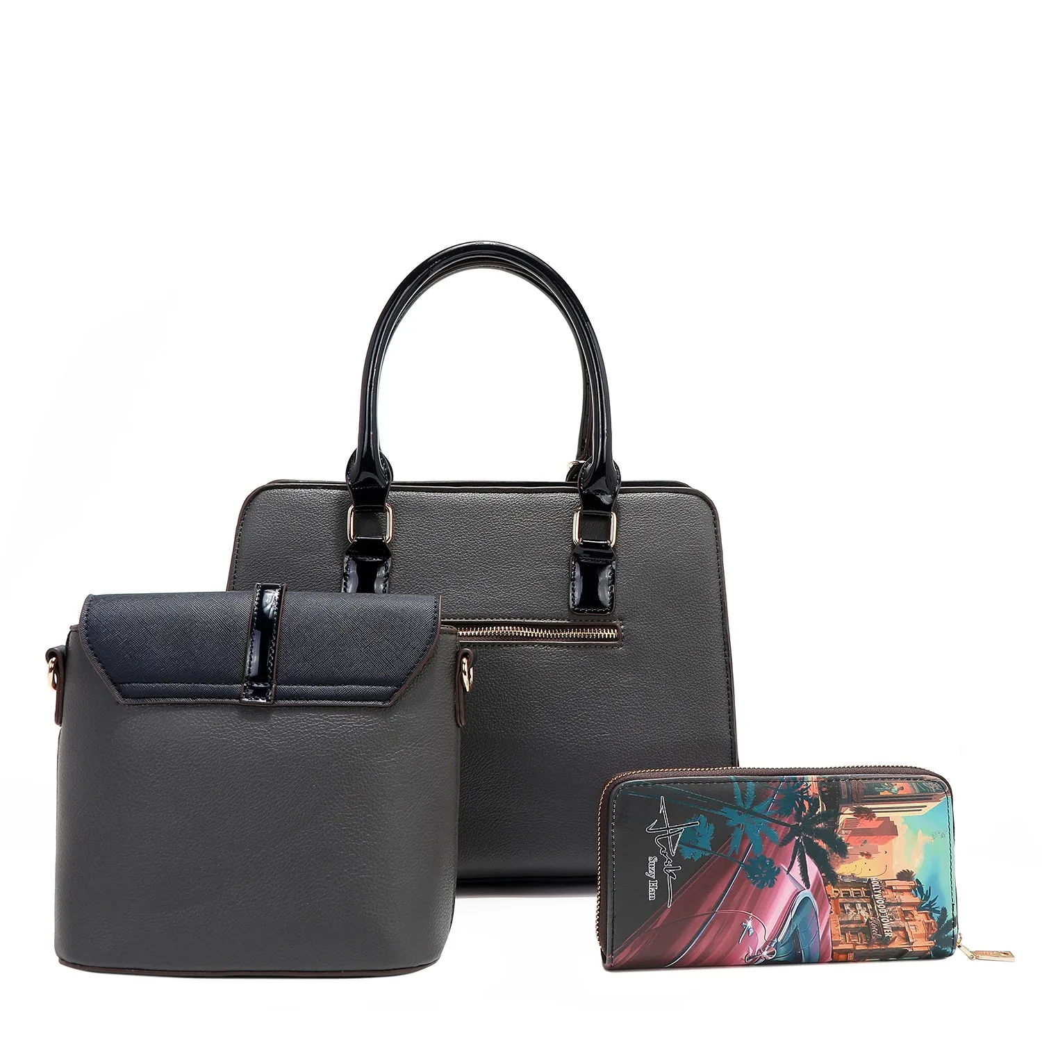 HOLLYWOOD DRIVE 3 PIECE SET (Handbag, Crossbody, Wallet)