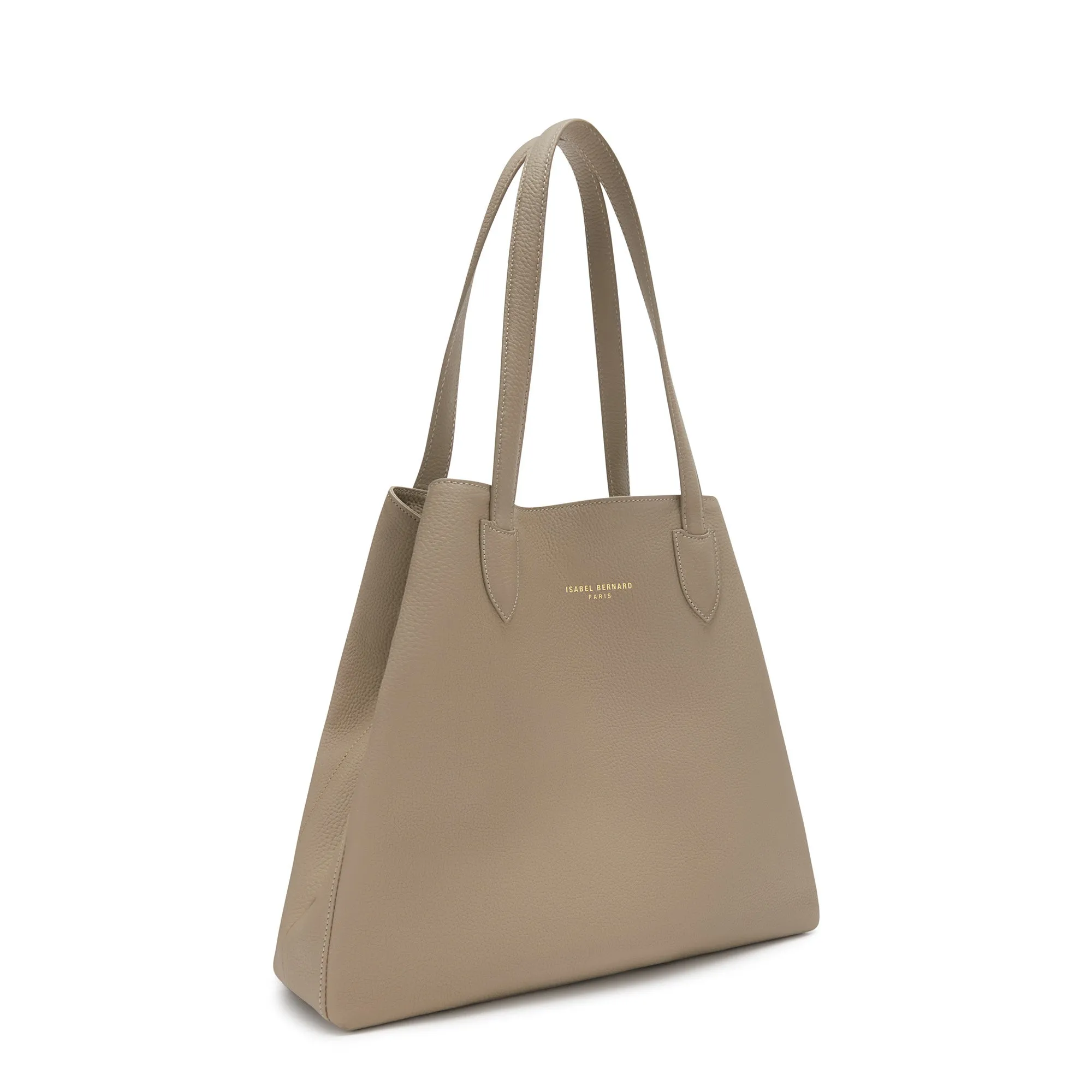 Honoré Francine taupe calfskin leather shopper