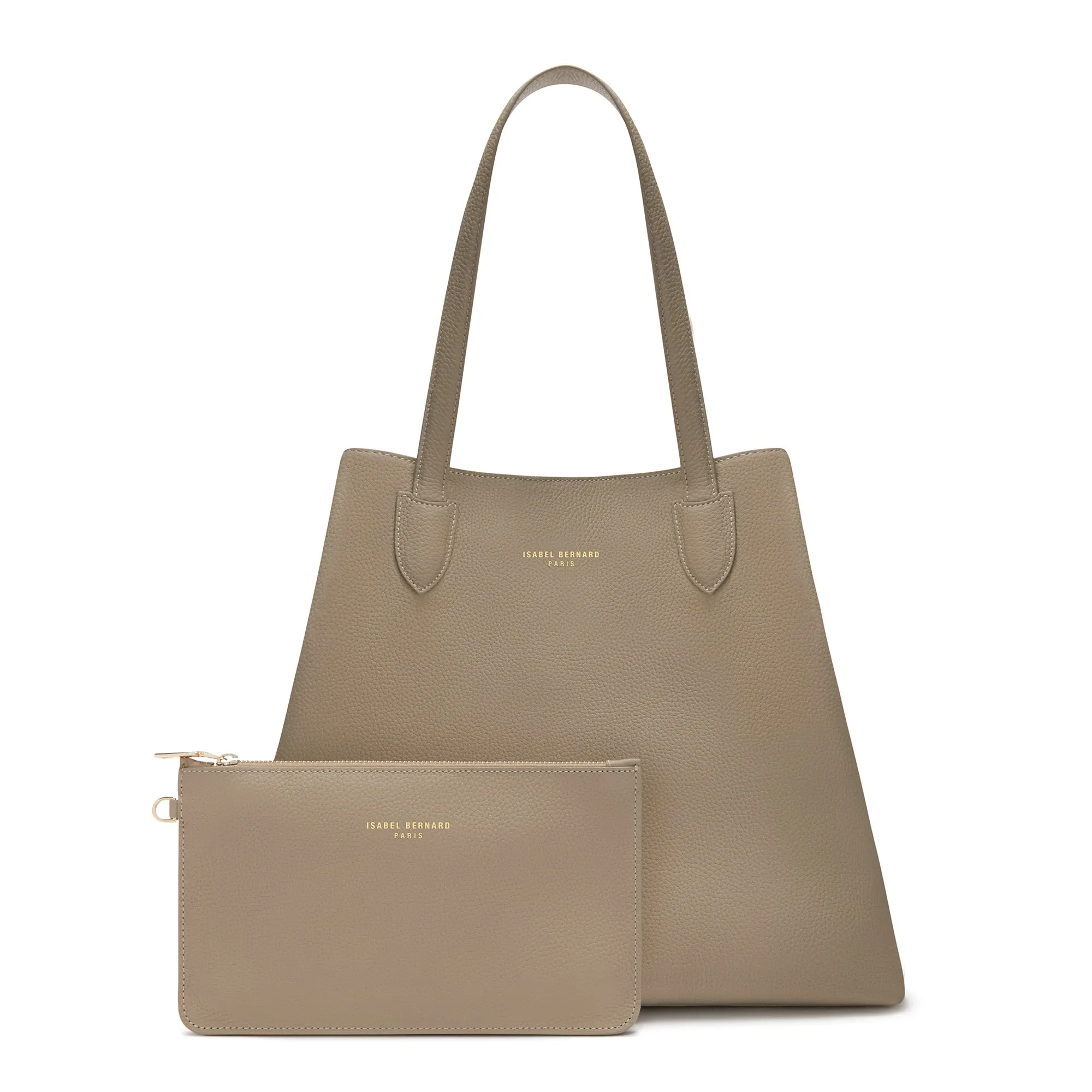 Honoré Francine taupe calfskin leather shopper