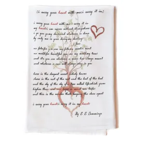 I Carry Your Heart Tea Towel