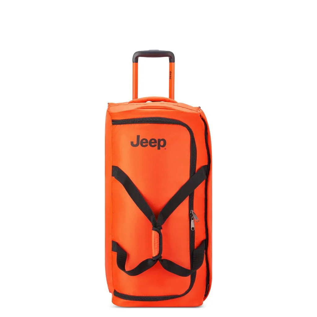 Jeep 73 cm Duel Wheel Lightweight Medium Duffle Bag - Orange