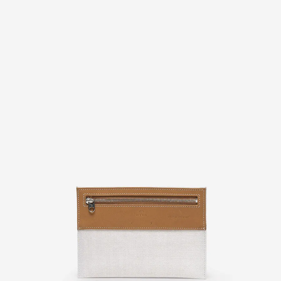 LEATHER POUCH BAG "AB 125" IN LIGHT TAN