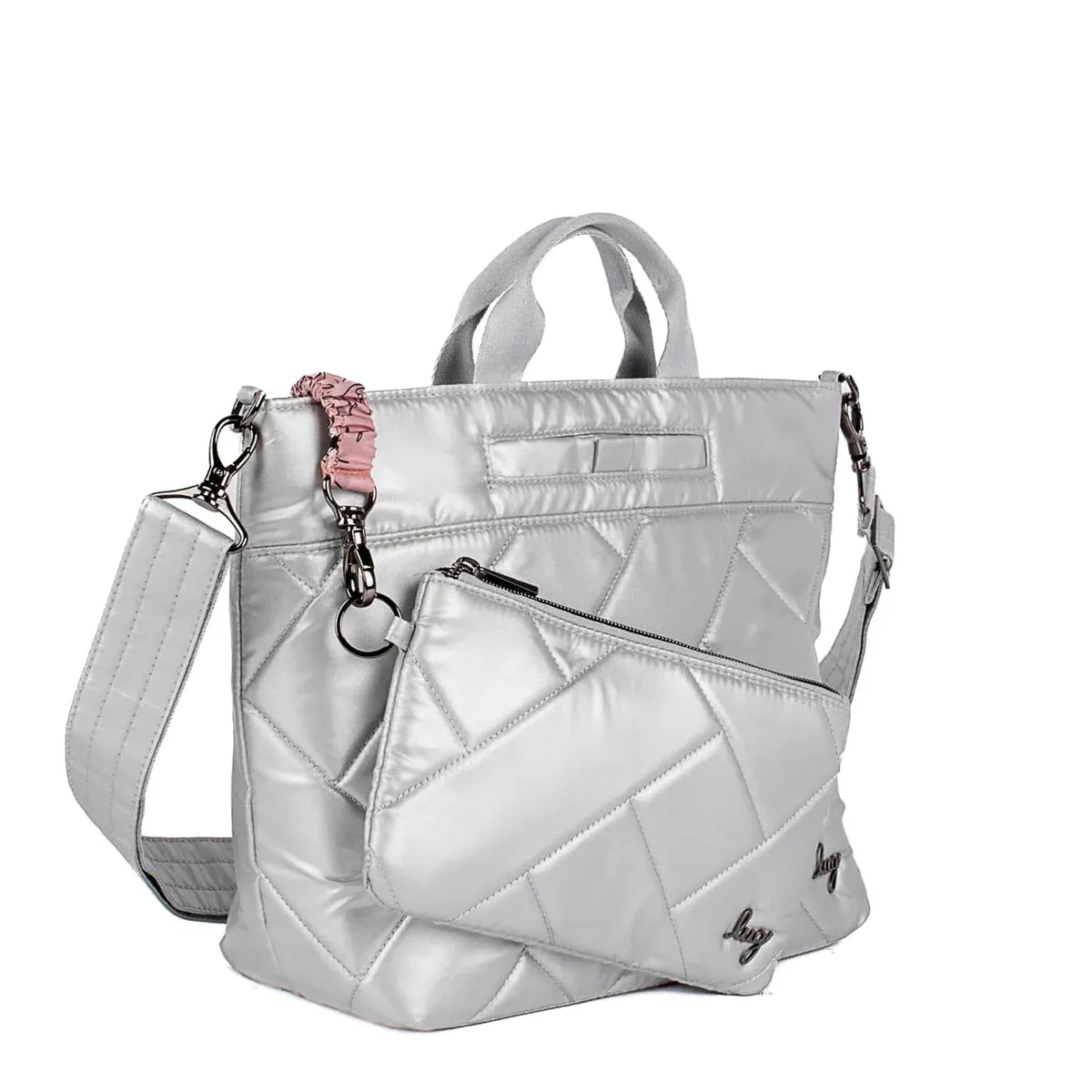 LUG Tenor 2pc Crossbody Bag in Metallic Silver