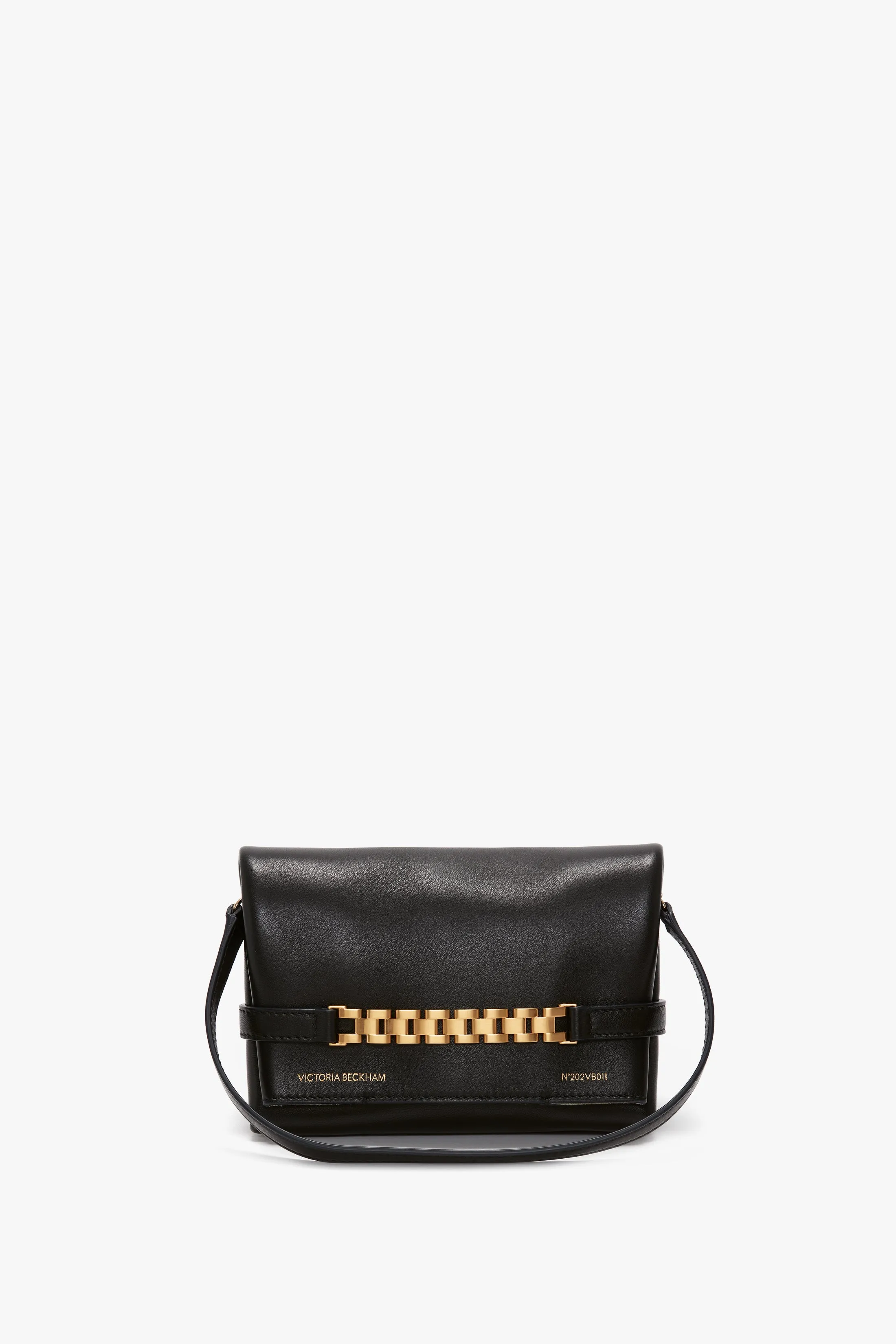 Mini Chain Pouch Bag In Black Leather