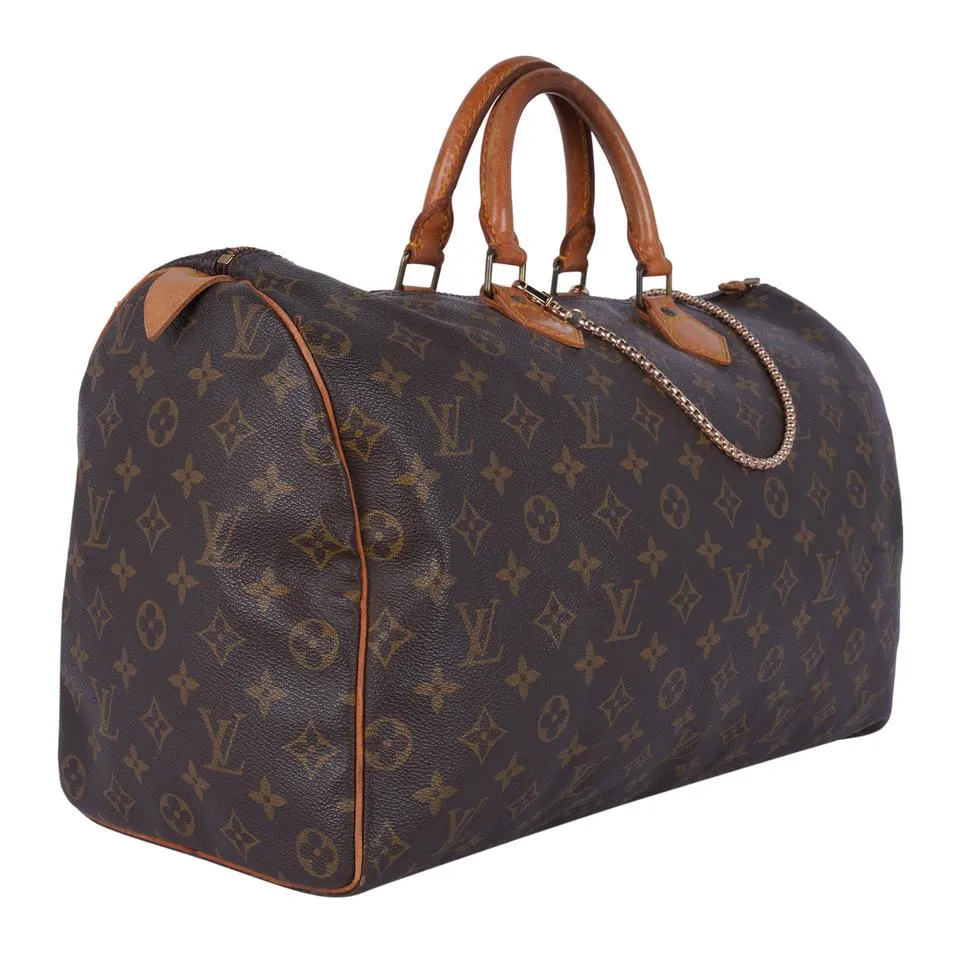 Monogram Speedy 40 Satchel Brown (Authentic Pre-Owned)