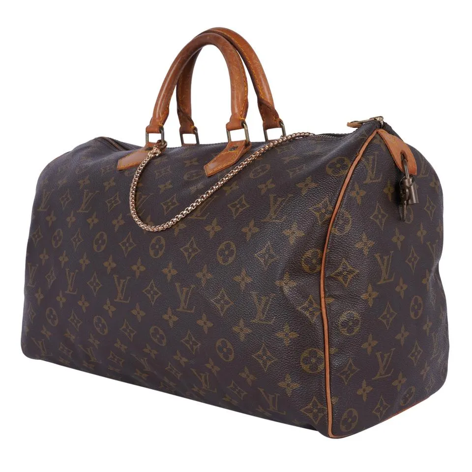 Monogram Speedy 40 Satchel Brown (Authentic Pre-Owned)