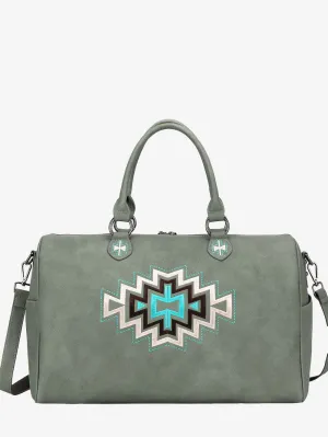 Montana West Embroidered Aztec Weekender Bag