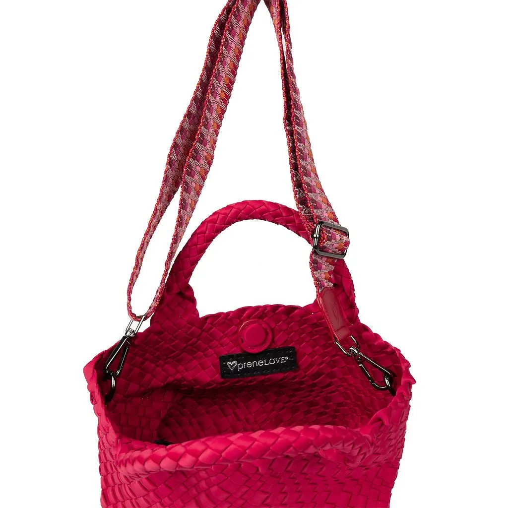 NEW: Brandon Small Woven Tote - Cranberry Red