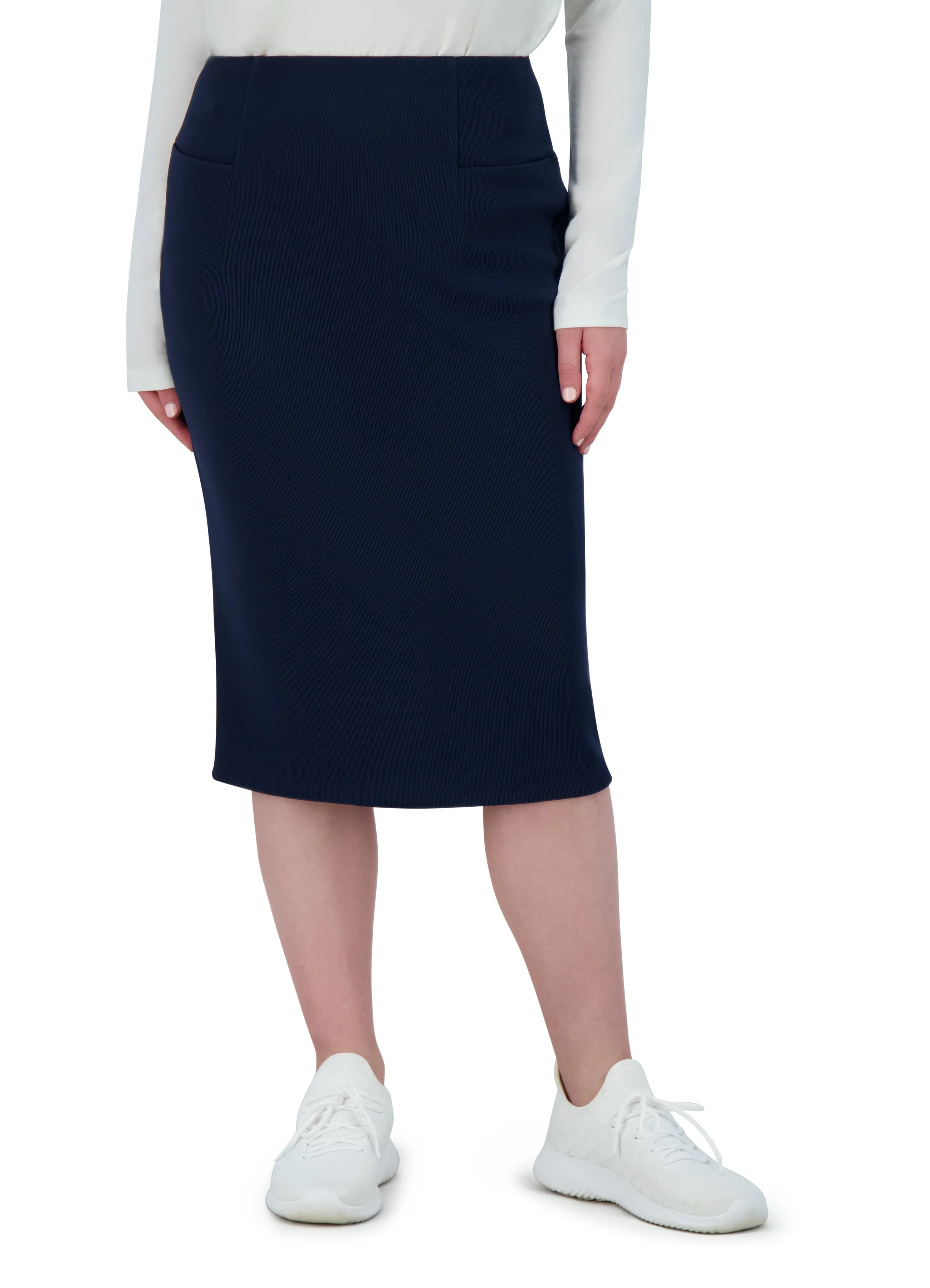 Perfect Fit Pencil Skirt 24" - Navy