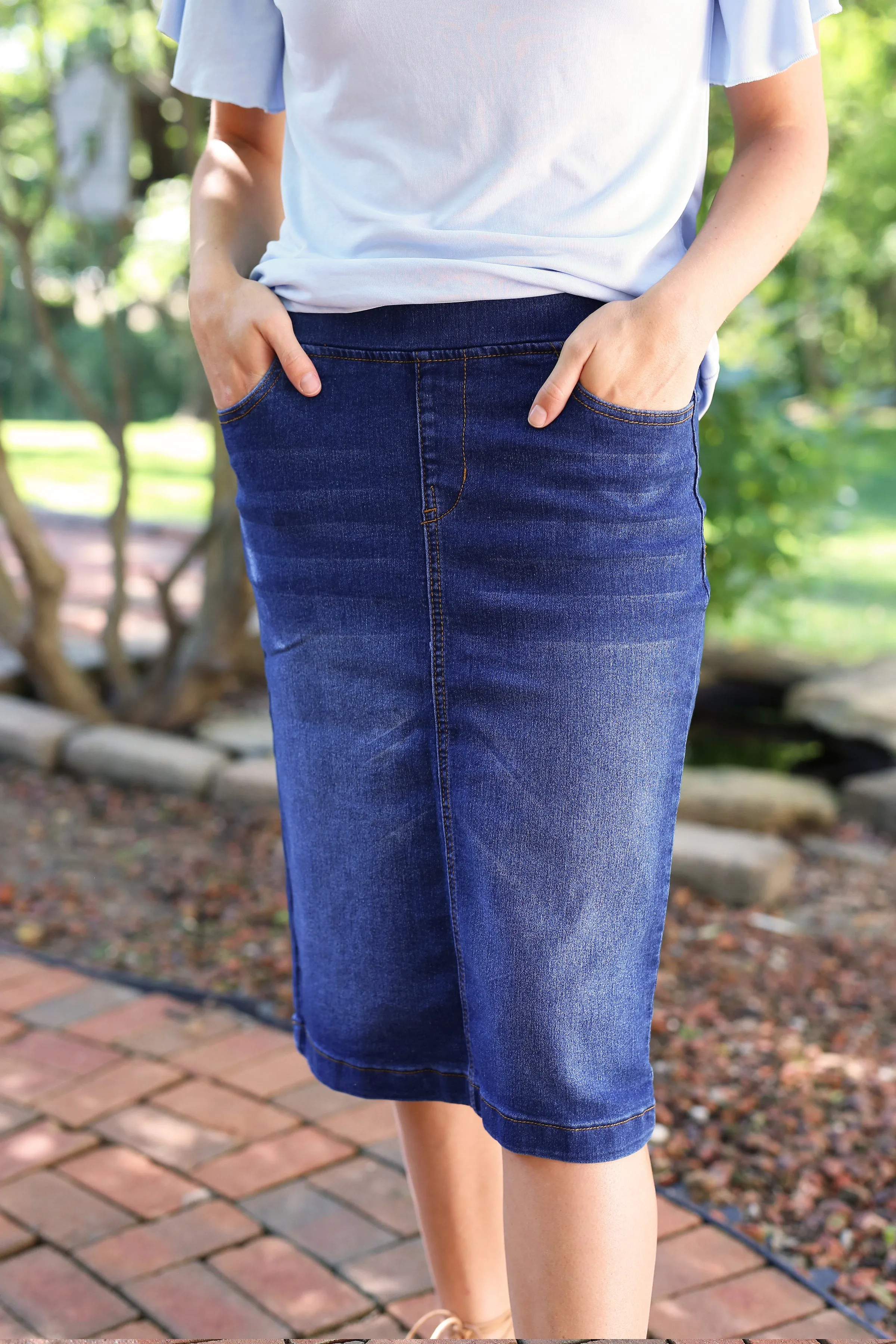 Perfect Pencil Denim Skirt